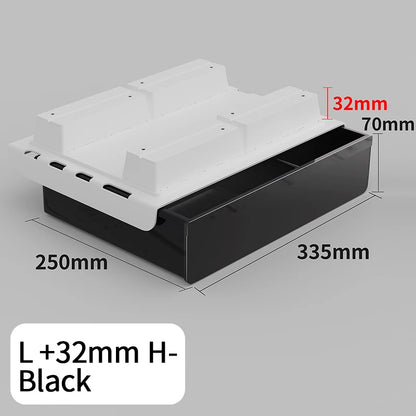Universal No-Drill Under-Desk Drawer | Adhesive, Hidden Storage Organizer for Office or Home with Large Capacity