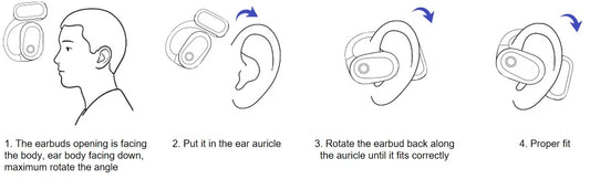 Baseus Eli 2i Fit Open-Ear Earphones True Wireless Bluetooth 6.0 Ear Hooks Headphones IPX5 Waterproof Sports Earbuds Bass Boost