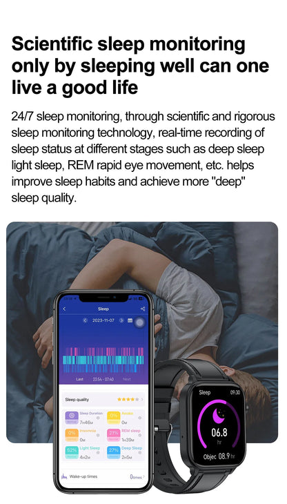 2025 New AI Diagnosis Blood Lipids Uric Acid Body composition Test Smart Watch For Men ECG+PPG Bluetooth Call Health Smartwatch