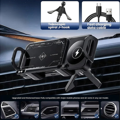 Car Wireless Phone Holder Fast Charging Air Vent Mount Screen Phone Stand for Samsung Galaxy Z Fold 6 5 Flip 4 3 Tablet Holder