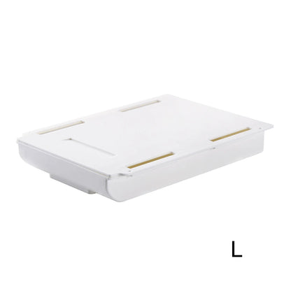 Storage Rack Self Stick Pencil Tray Desk Table Storage Drawer Organizer Box Under Desk Stand Self-Adhesive Under-Drawer Storage