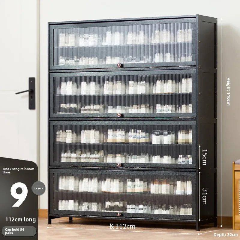 Shoe rack Multi-layer storage shelf Household simple door entry balcony Indoor large-capacity dust-proof shoe cabinet