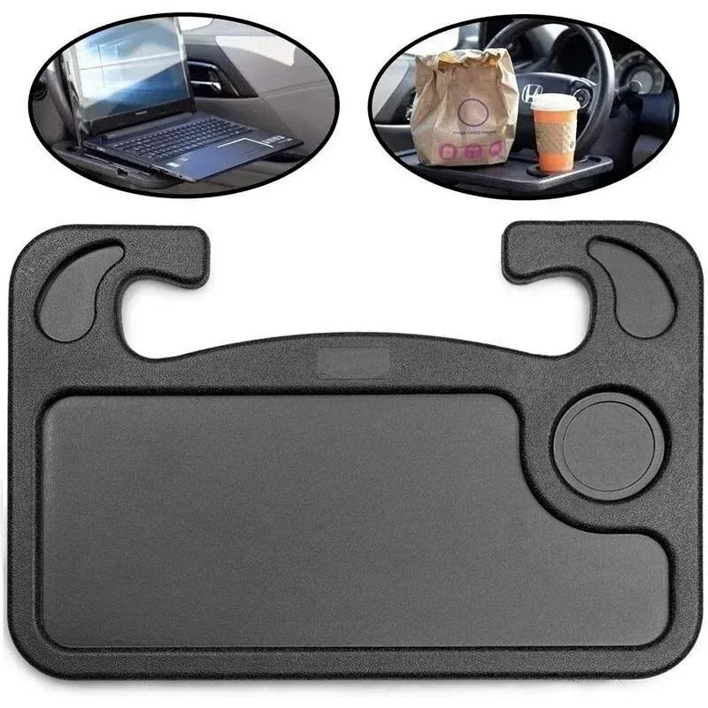 Car Universal Laptop Stand Food and Beverage Stand Desk Steering Wheel Tray Table Stand Auto Interior Accessories Storage