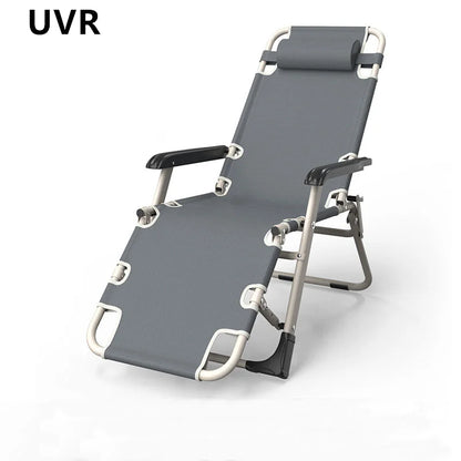 UVR Single Person Office Lunch Lounge Chair Outdoor Camping Foldable Portable Adjustable Backrest Comfortable Lounge Chair