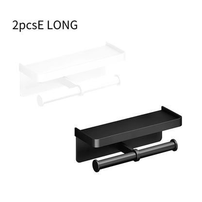 Aluminum alloy Toilet paper holder Toilet Paper Holder Wall-Mounted WC Paper Phone Holder Shelf Towel Roll shelf Accessories