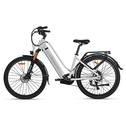 HEDATX 27.5 Inch 2.1 Tire Electric BIkes 48V15.6Ah lithium battery City E Bike Mechanical disc brake Cargo electric bicycle