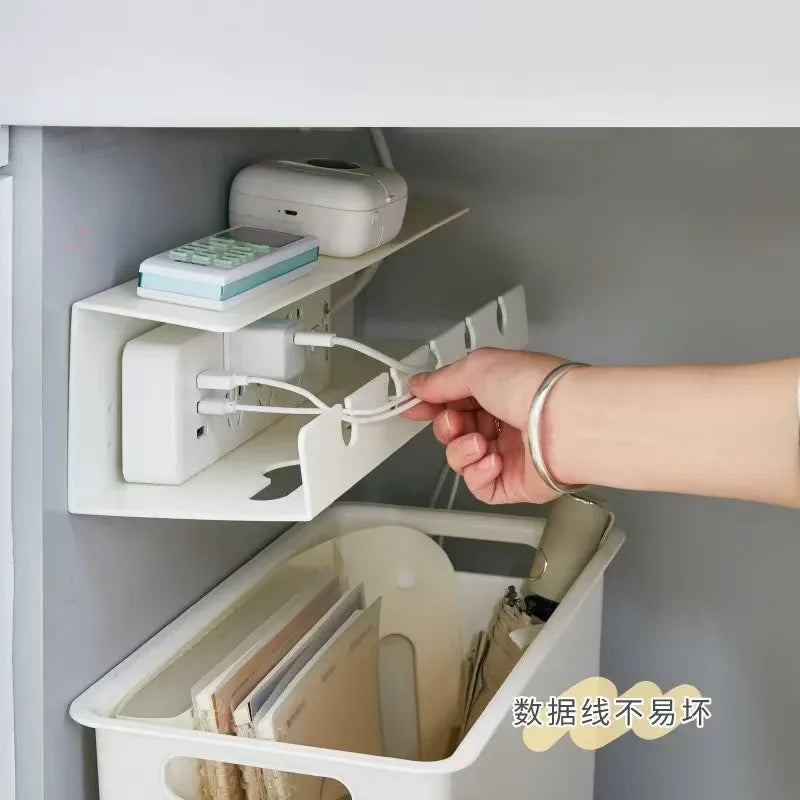 Under Desk Cable Management Cable Tray Under Desk With Clamp Power Strip Cord Holder No Drilling Sturdy Spacious supplies