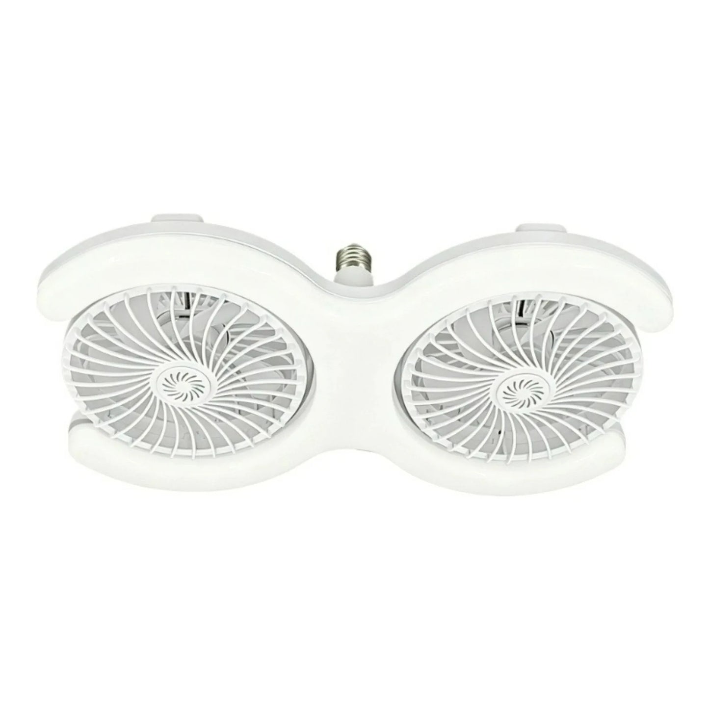 Double Head E27 Ceiling Fan Light with Remote Control Adjustable Angle and Silent Design Suitable for Bedrooms and Living Rooms