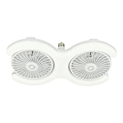 Double Head E27 Ceiling Fan Light with Remote Control Adjustable Angle and Silent Design Suitable for Bedrooms and Living Rooms