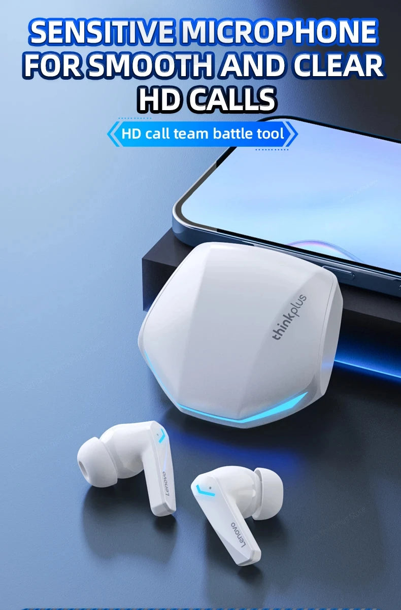 Lenovo GM2 PRO Bluetooth Headset for Game  5.3 Spoit Headset Dual Mode HD Call Noise Reduction Earbuds with Mic Music Earphories