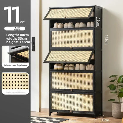 Shoe rack Multi-layer storage shelf Household simple door entry balcony Indoor large-capacity dust-proof shoe cabinet