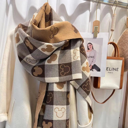 2025 Luxury Winter Cashmere Scarf Women New Design Warm Pashmina Long Tassel Scarves Female Print Shawl Thick Foulard Bufanda