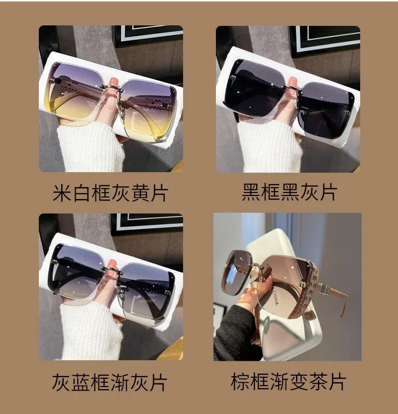 Luxury Vintage Square Sunglasses for Women – Fashion Designer UV Protection Driving Glasses