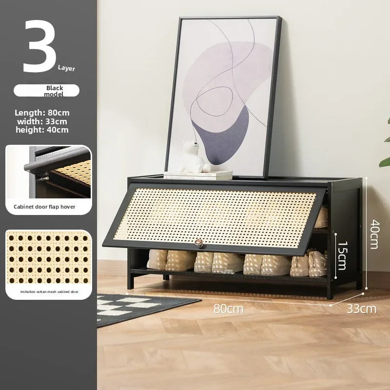 Shoe rack Multi-layer storage shelf Household simple door entry balcony Indoor large-capacity dust-proof shoe cabinet