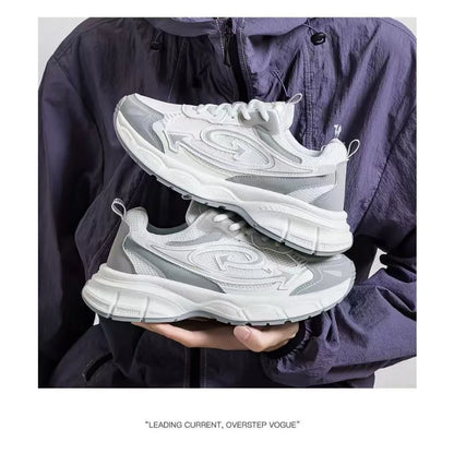 Retro unky Dad Shoes Men's Summer 2026 Thick Sole Hiking Sneakers Breathable Mesh Non-slip Casual Streetwear Footwear