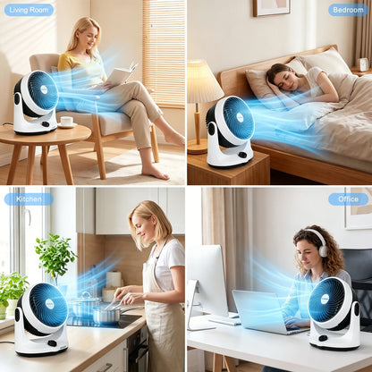 Desktop Air Circulator Fan 2-In-1 Air Cooler And Heating Fan Electric Heater Home Office Cold Warm Freely Alternate Air Fan