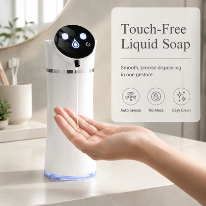 USB 3-speed adjustable rechargeable infrared automatic foaming hand sanitizer dispenser, touchless, suitable for bathroom and ki