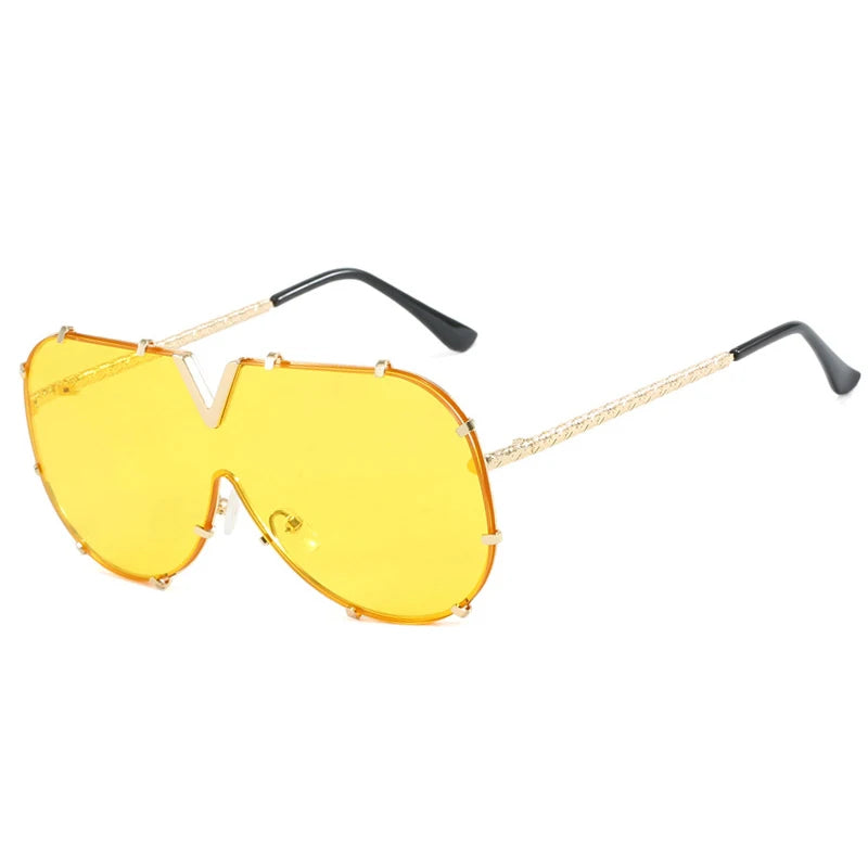 2026 Metal Oversized Pilot Outdoor Sunglasses Fashion Women Men Sunglasses Female Driving Cycling Travel Windproof Goggles UV400