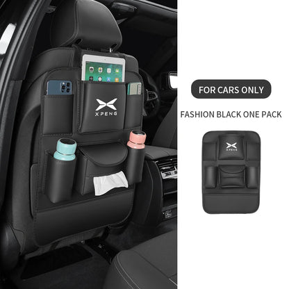 For XPeng P7 G6 G7 Car Seat Organizer Back Multi-pocket Storage Bag Rear Anti-wear Backrest Protection Anti-kick Pad Accessories