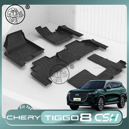 RHD For CHERY TIGGO 8 CSH 2025 2026 Car TPE Floor Mats Cargo Liners All Weather Floor Liners Trunk Mat Waterproof Pad