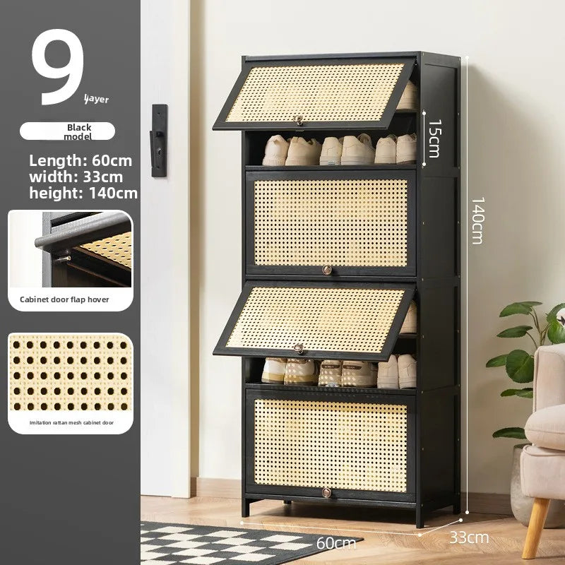 Shoe rack Multi-layer storage shelf Household simple door entry balcony Indoor large-capacity dust-proof shoe cabinet