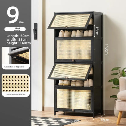 Shoe rack Multi-layer storage shelf Household simple door entry balcony Indoor large-capacity dust-proof shoe cabinet