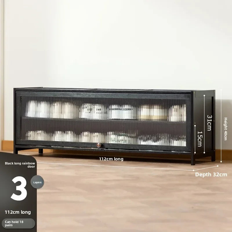 Shoe rack Multi-layer storage shelf Household simple door entry balcony Indoor large-capacity dust-proof shoe cabinet