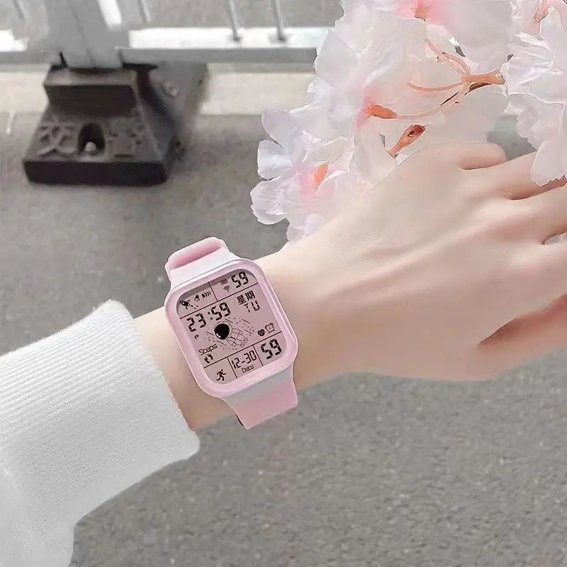 Fashion Digital Watch for Men Women Kids Spaceman Sweaterproof Sport Watches Multifunction Clock Student Electronic Wristwatch