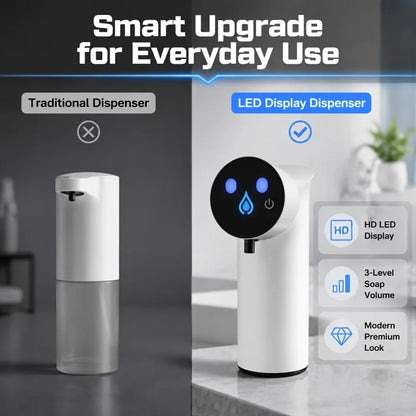 USB 3-speed adjustable rechargeable infrared automatic foaming hand sanitizer dispenser, touchless, suitable for bathroom and ki