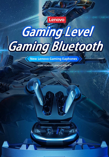 Lenovo GM2 PRO Bluetooth Headset for Game  5.3 Spoit Headset Dual Mode HD Call Noise Reduction Earbuds with Mic Music Earphories
