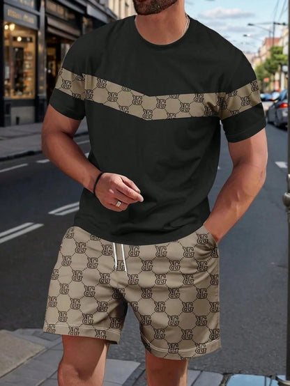 2026 Summer Men's Suit with 3D Printed Pattern Breathable Lightweight Comfortable Fashionable and Outdoor Style Men's Clothing