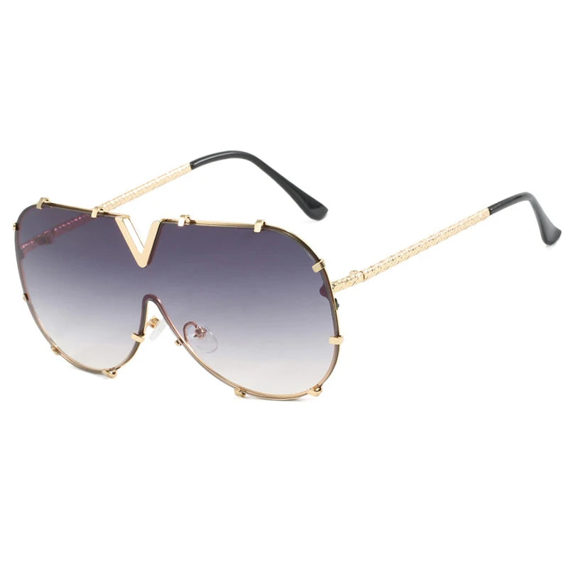 2026 Metal Oversized Pilot Outdoor Sunglasses Fashion Women Men Sunglasses Female Driving Cycling Travel Windproof Goggles UV400