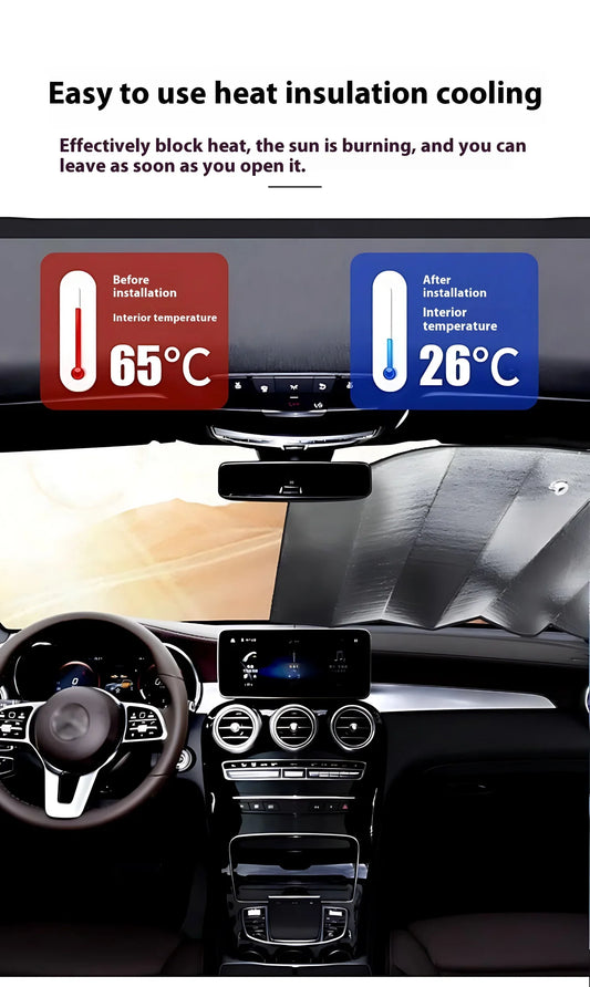 Cool-b-Bs-Msw-ws Classic Stylish And Trendy Windshield Sunshade, Car Windshield Cover, Car Sunshade Curtain, Car Sun Protection