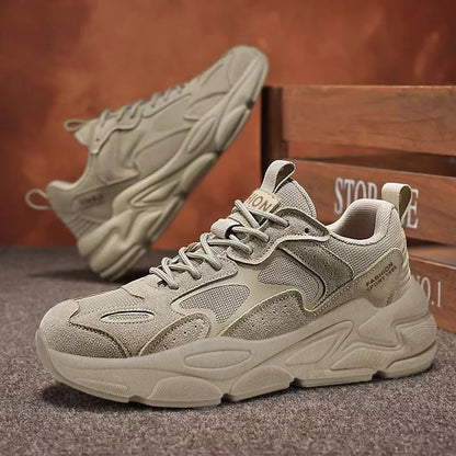 2026 Summer Men's unky Dad Sneakers Breathable Mesh Casual Shoes Thick Sole Streetwear Footwear