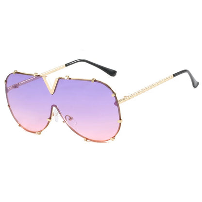 2026 Metal Oversized Pilot Outdoor Sunglasses Fashion Women Men Sunglasses Female Driving Cycling Travel Windproof Goggles UV400