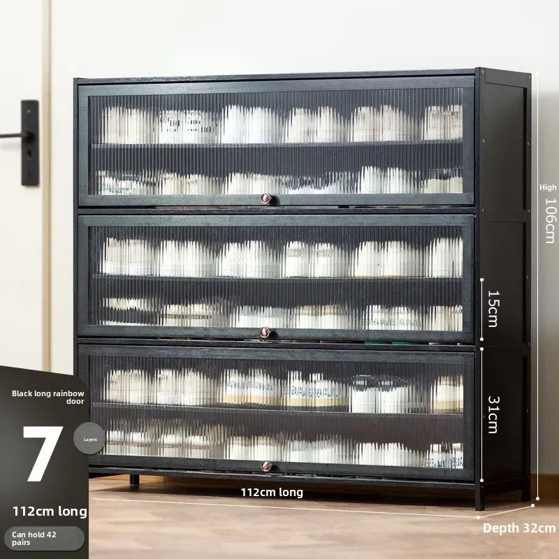 Shoe rack Multi-layer storage shelf Household simple door entry balcony Indoor large-capacity dust-proof shoe cabinet