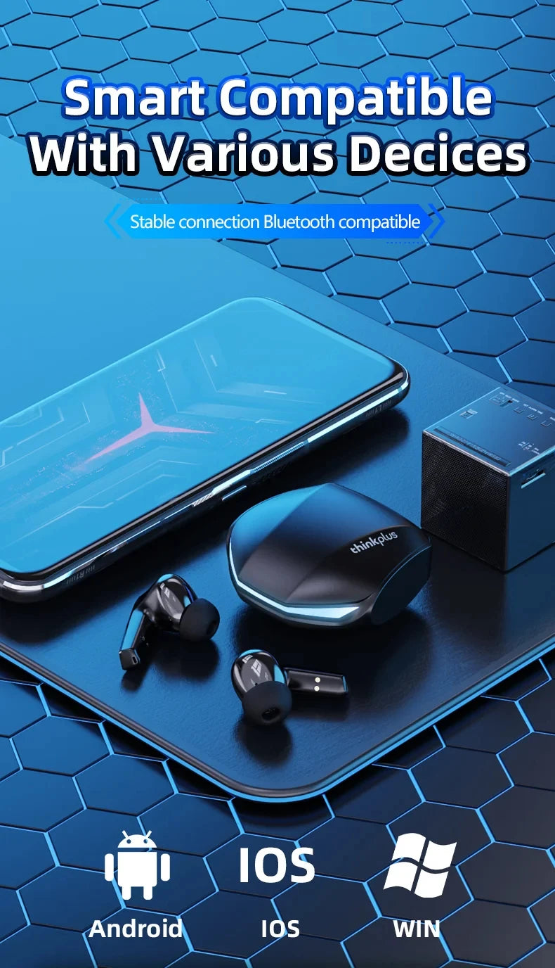 Lenovo GM2 PRO Bluetooth Headset for Game  5.3 Spoit Headset Dual Mode HD Call Noise Reduction Earbuds with Mic Music Earphories