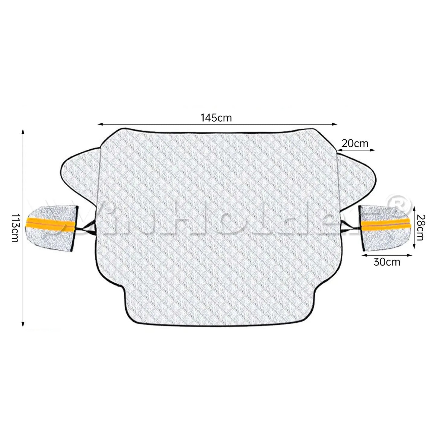 Magnetic Car Front Windshield Cover Automobile Sunshade UV Dust Snow Ice Protection Cover Winter Summer Windshield Shield Size 147cmx116cm / 110cmx145cm
