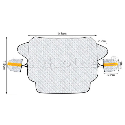 Magnetic Car Front Windshield Cover Automobile Sunshade UV Dust Snow Ice Protection Cover Winter Summer Windshield Shield Size 147cmx116cm / 110cmx145cm