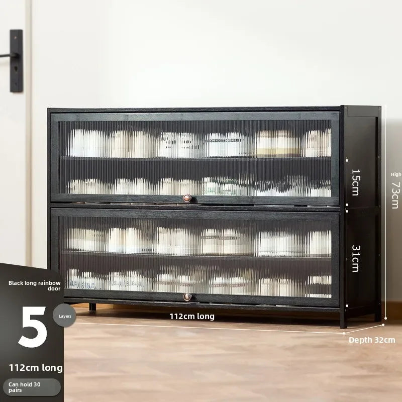 Shoe rack Multi-layer storage shelf Household simple door entry balcony Indoor large-capacity dust-proof shoe cabinet