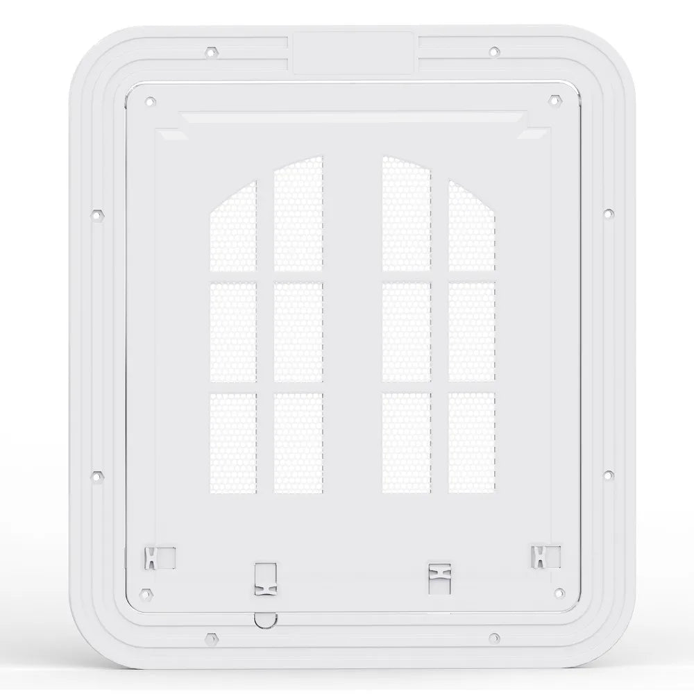 Self-Closing Dog Screen Door Magnetic Flap Reinforced Pet Lockable Screen Door 4 Entry Ways Heavy Duty Cat Door Hole