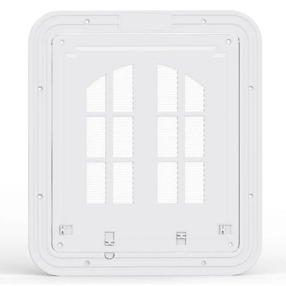 Self-Closing Dog Screen Door Magnetic Flap Reinforced Pet Lockable Screen Door 4 Entry Ways Heavy Duty Cat Door Hole