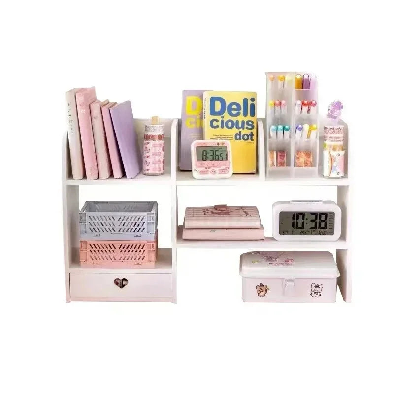 3 Tier Double Layer PP Desktop Organizer Stationery Storage Box Office School Study Desk Holder