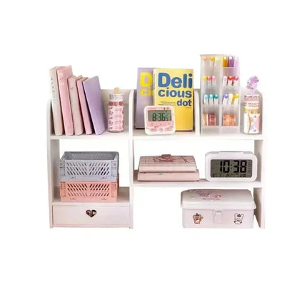 3 Tier Double Layer PP Desktop Organizer Stationery Storage Box Office School Study Desk Holder