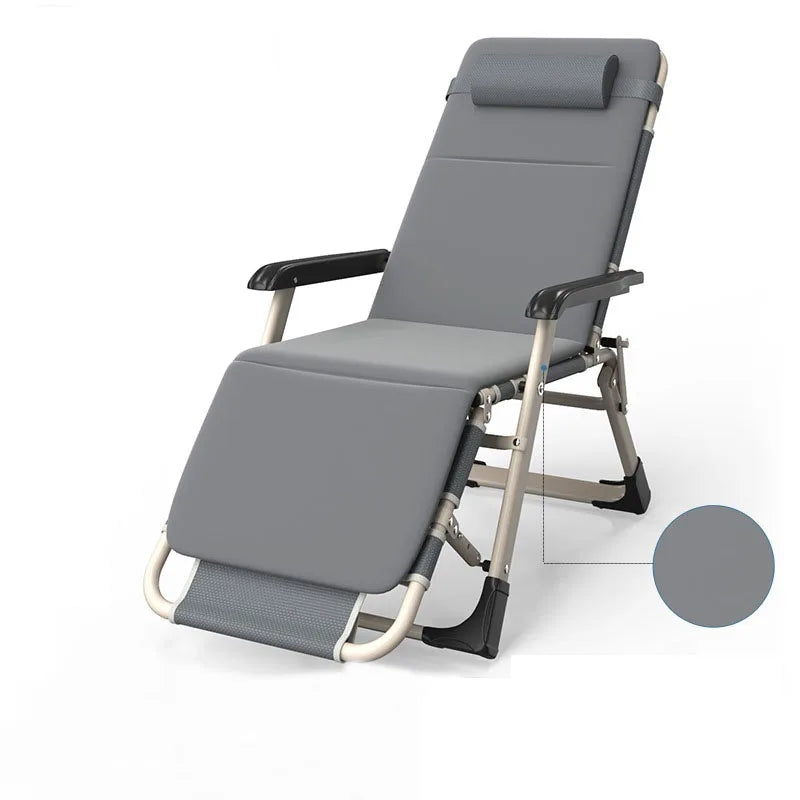 UVR Single Person Office Lunch Lounge Chair Outdoor Camping Foldable Portable Adjustable Backrest Comfortable Lounge Chair