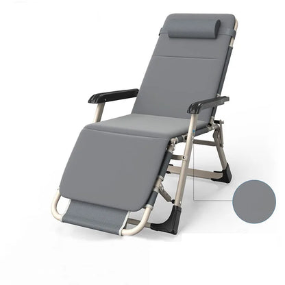 UVR Single Person Office Lunch Lounge Chair Outdoor Camping Foldable Portable Adjustable Backrest Comfortable Lounge Chair