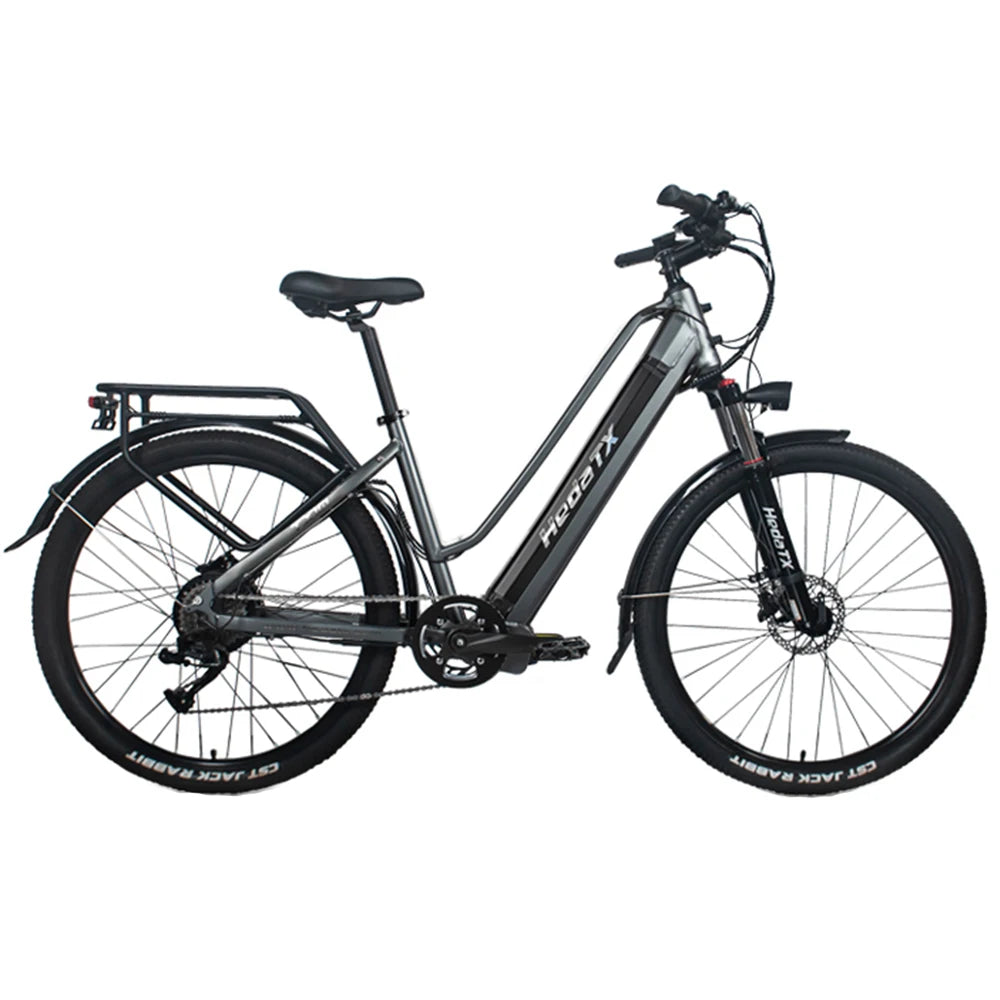 HEDATX 27.5 Inch 2.1 Tire Electric BIkes 48V15.6Ah lithium battery City E Bike Mechanical disc brake Cargo electric bicycle