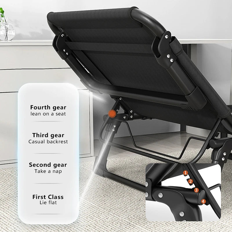 Household Portable Folding Bed Outdoor Travel Camping Bed Single Single Person Lunch Break Bed Multifunctional Reclining Chair