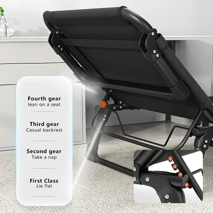 Household Portable Folding Bed Outdoor Travel Camping Bed Single Single Person Lunch Break Bed Multifunctional Reclining Chair