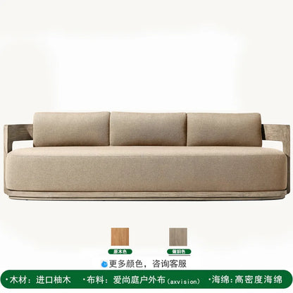 Sofas, solid teak outdoor furniture, factory direct sales, suitable for gardens, courtyards, parks and hotels; high-end sofas